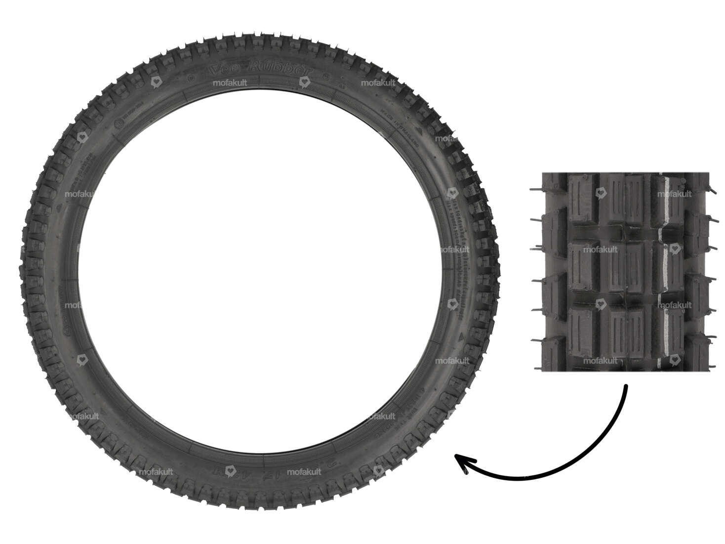 VeeRubber 2.50 x 17" tires VRM021 (V021) studs Carousel Image 1
