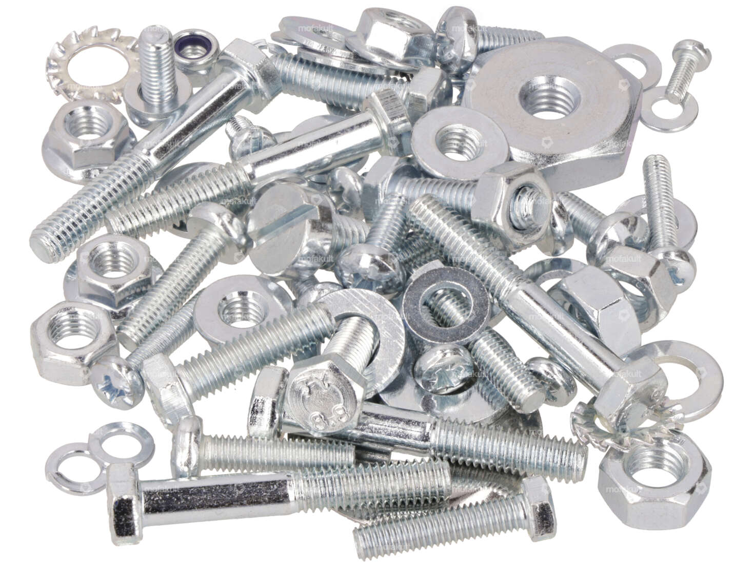 swiing® revival screw set engine / gearbox galvanized | Piaggio Ciao, SI, Bravo, Boxer Carousel Image 1