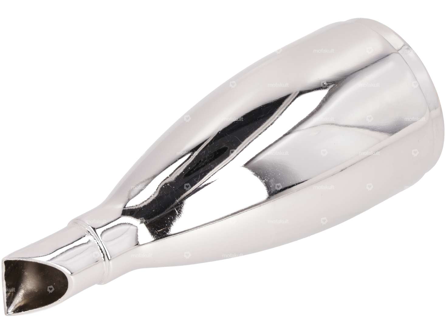 Exhaust tailpipe flute 65 mm lateral chrome Carousel Image 1