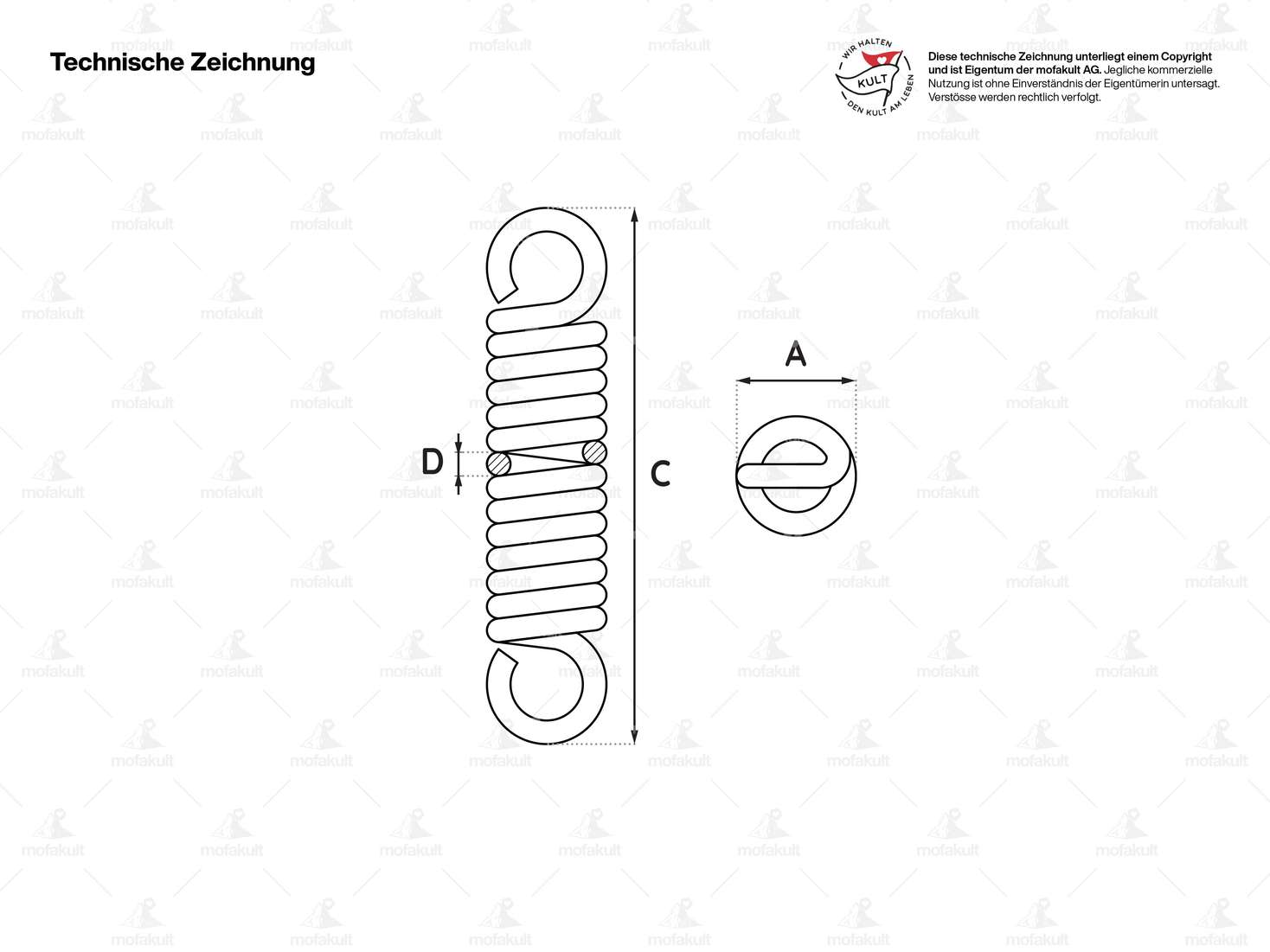 Spring Ø 3/16.6 x 88.8 mm Carousel Image 2
