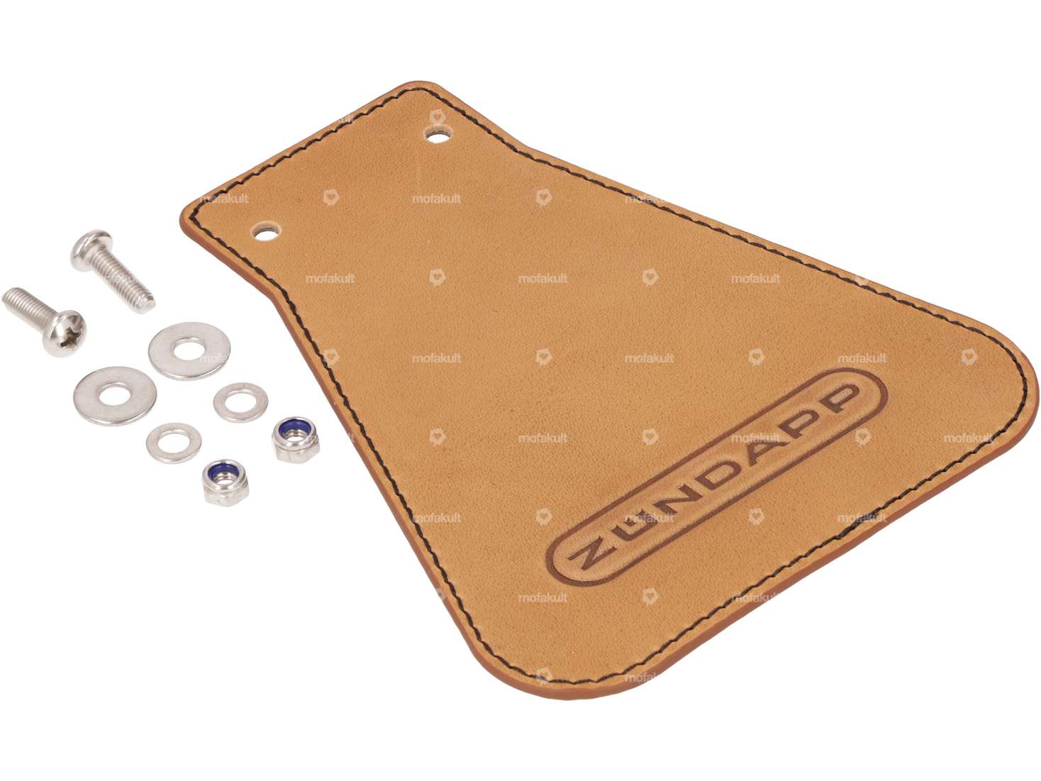 66HEROES Splash guard "Zündapp" narrow leather Carousel Image 2