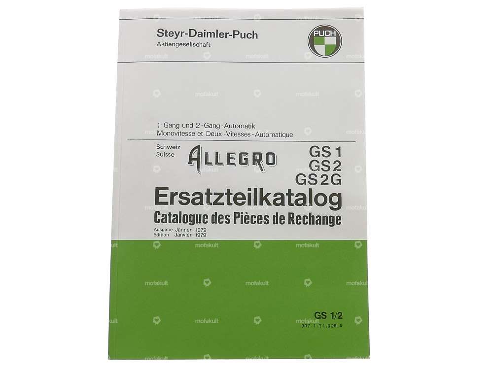 Spare parts catalog | Puch Allegro GS1, GS2, GS2G Carousel Image 1