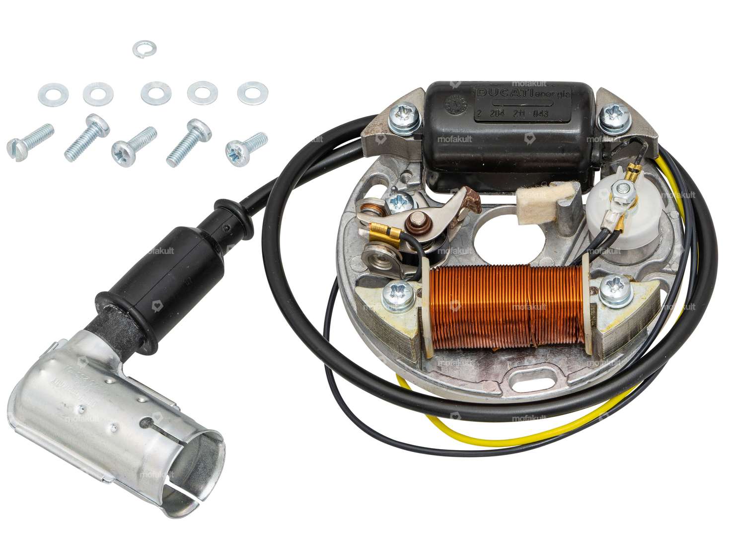 swiing® revival ignition plate 90 mm with DUCATI components Carousel Image 1