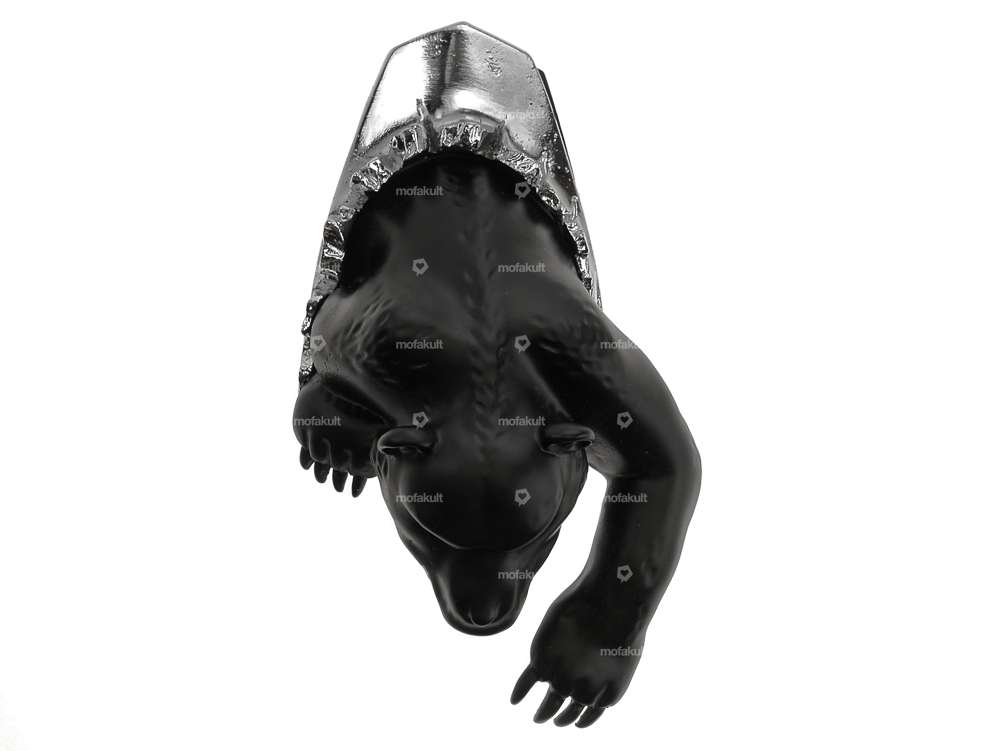 Decorative figure Hunting Bear large chrome / black Carousel Image 4