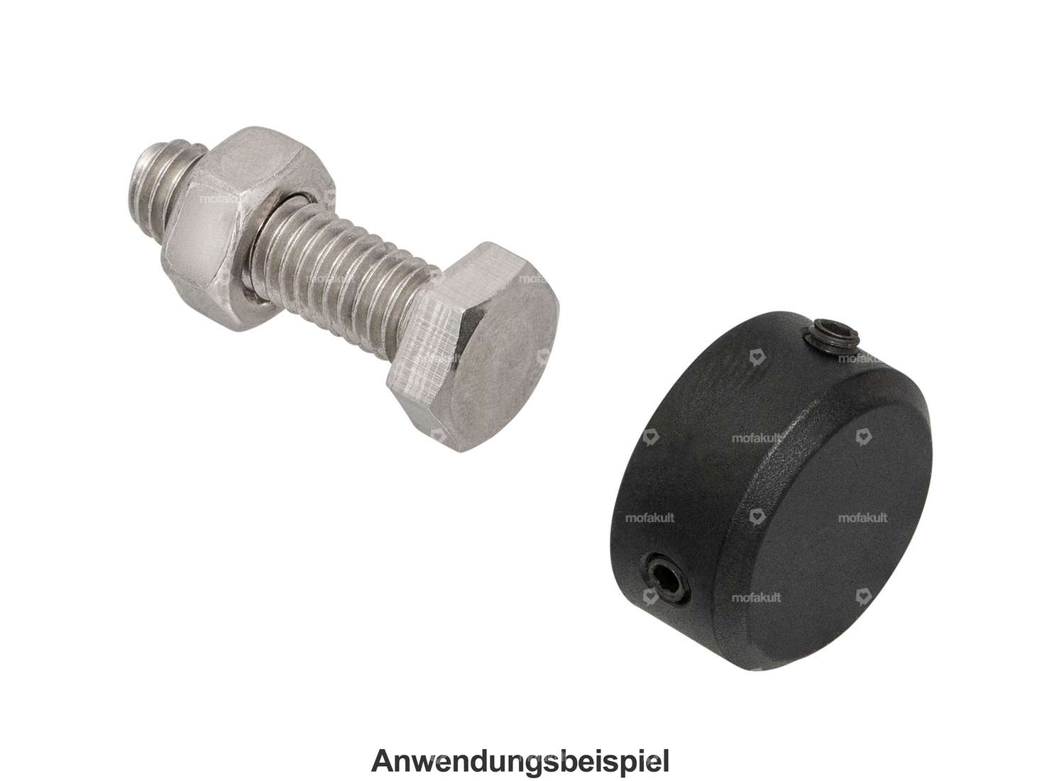 66HEROES Cover hexagonal M6 aluminum black anodized Carousel Image 3