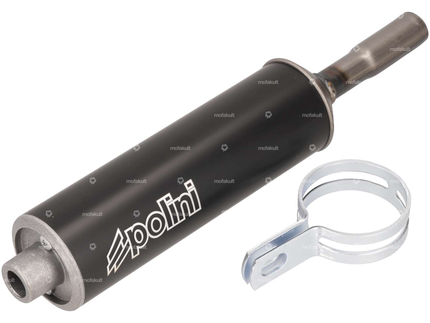 Polini silencer 16 mm aluminum black Carousel Image 1