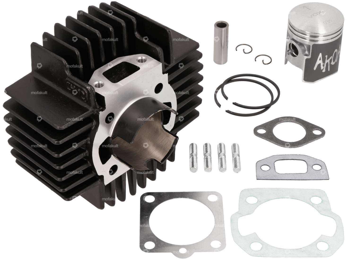 AKOA 44 mm cylinder kit black CH12 camouflaged | Puch E50 / ZA50 / Z50 Carousel Image 1