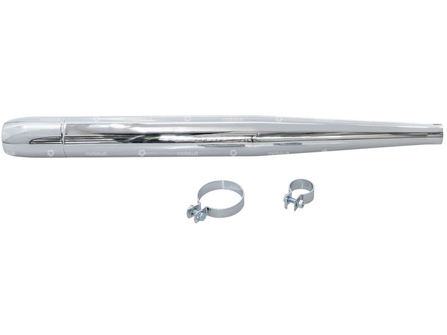 Cigar exhaust Ø 32 / 70 mm chrome Carousel Image 1