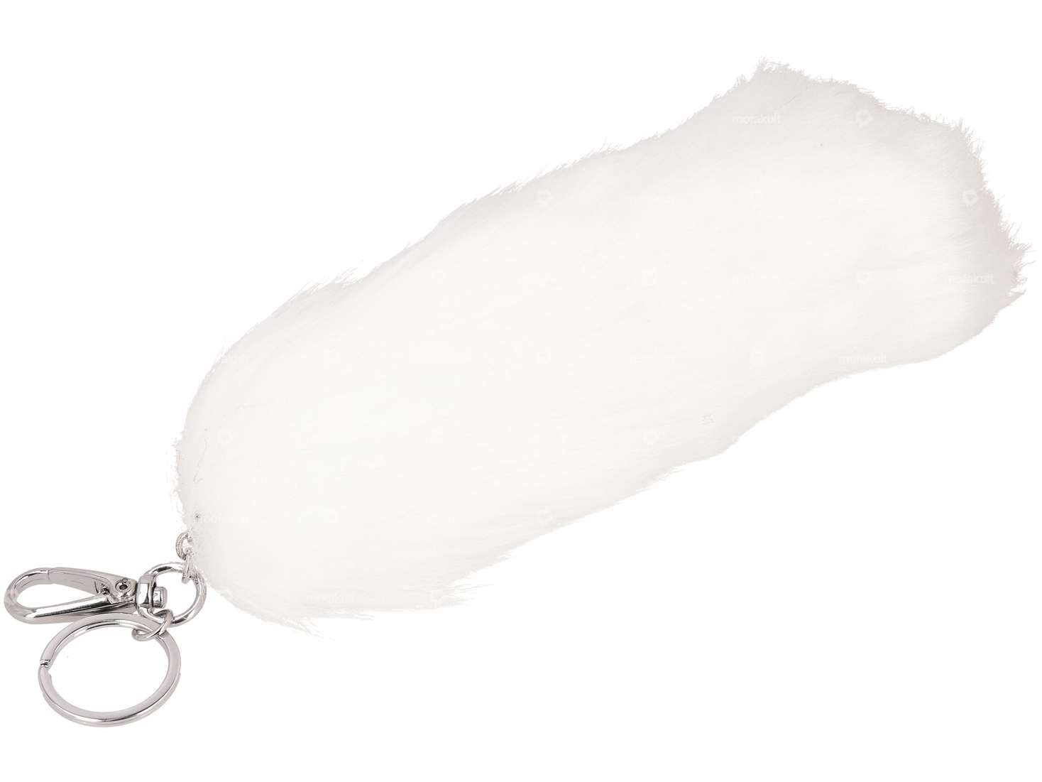 Foxtail pendant blue fox (faux fur) Carousel Image 1