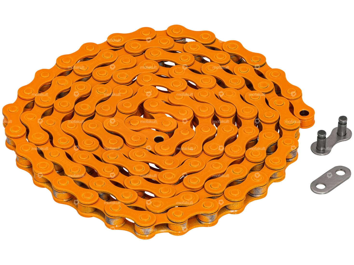 KMC orange pedal chain Carousel Image 1