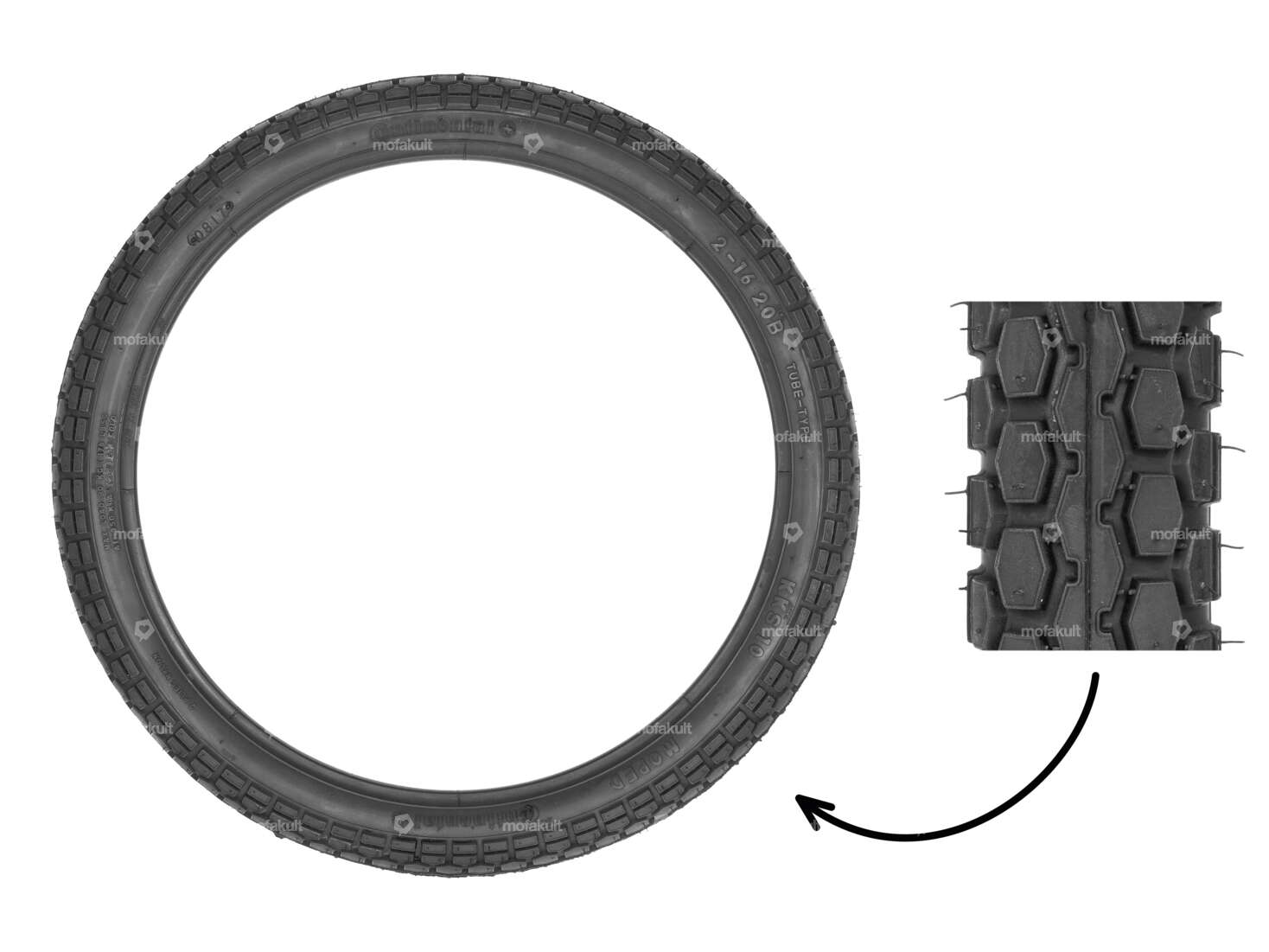 Continental 2.00 x 16" tires KKS Carousel Image 1