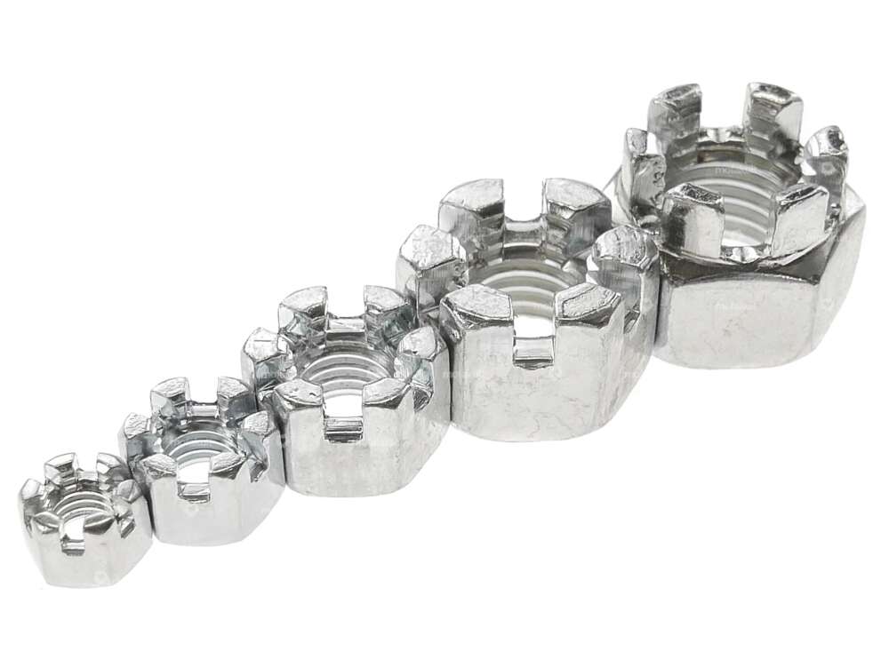Castle nut M5 - M12 galvanized Carousel Image 1