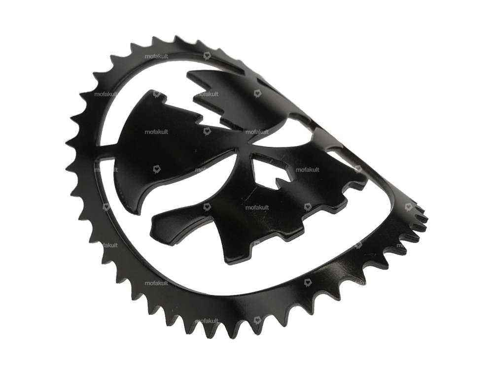 Steering head plate (adhesive) Skull Head black Carousel Image 2