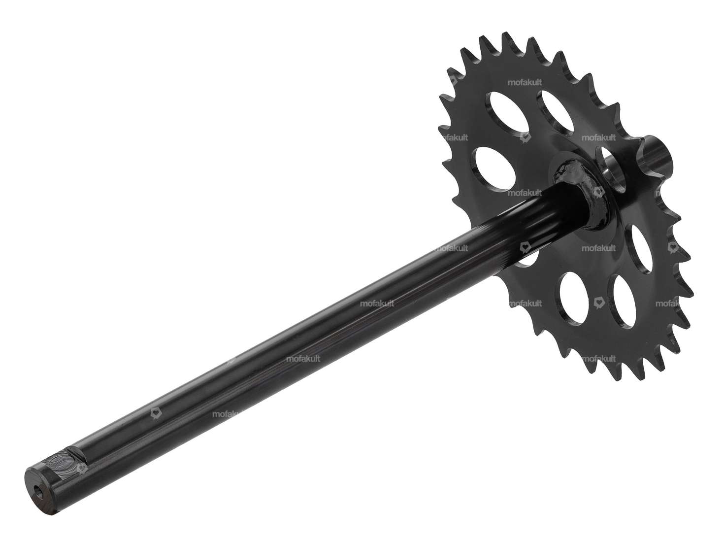 GPO pedal axle with rim black | Puch Supermaxi LG1, LG2 Carousel Image 2