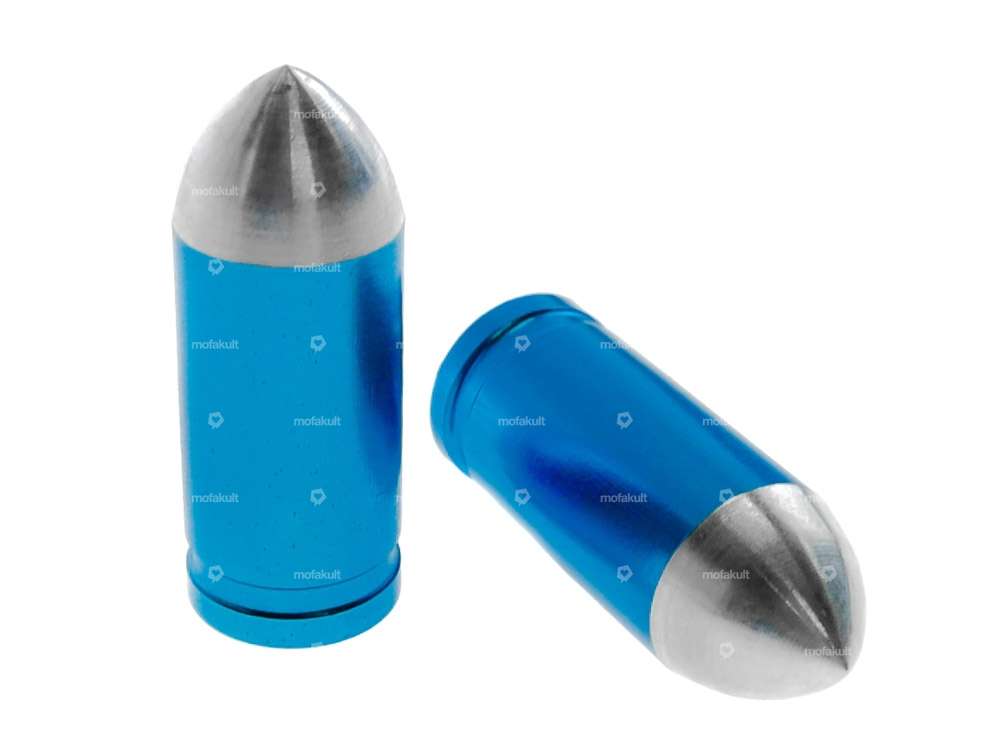 Valve caps cartridge aluminum blue / silver Carousel Image 1
