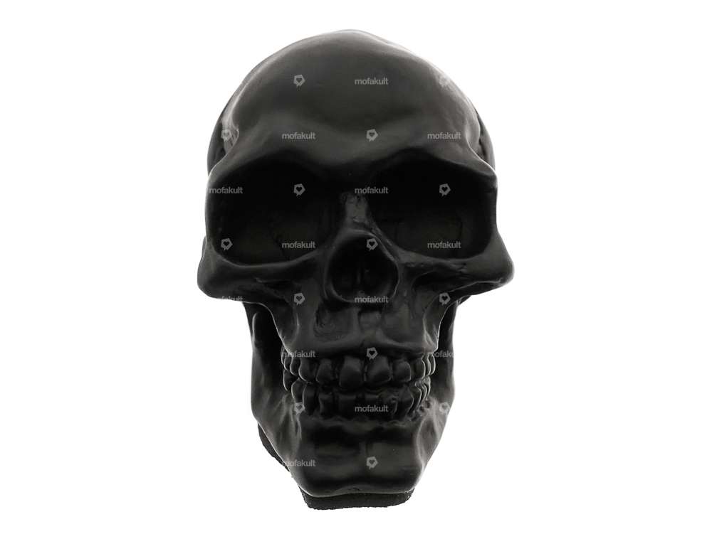 Solid black skull ornamental figure Carousel Image 3