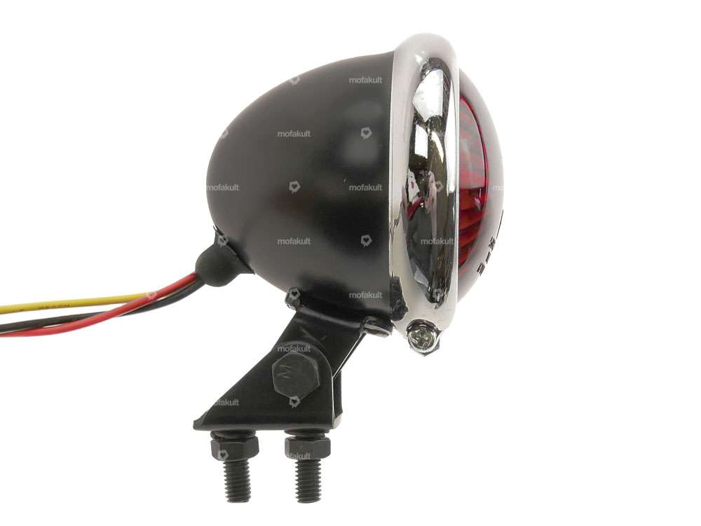 66HEROES rear light "Minnesota" red lens black/chrome Carousel Image 2