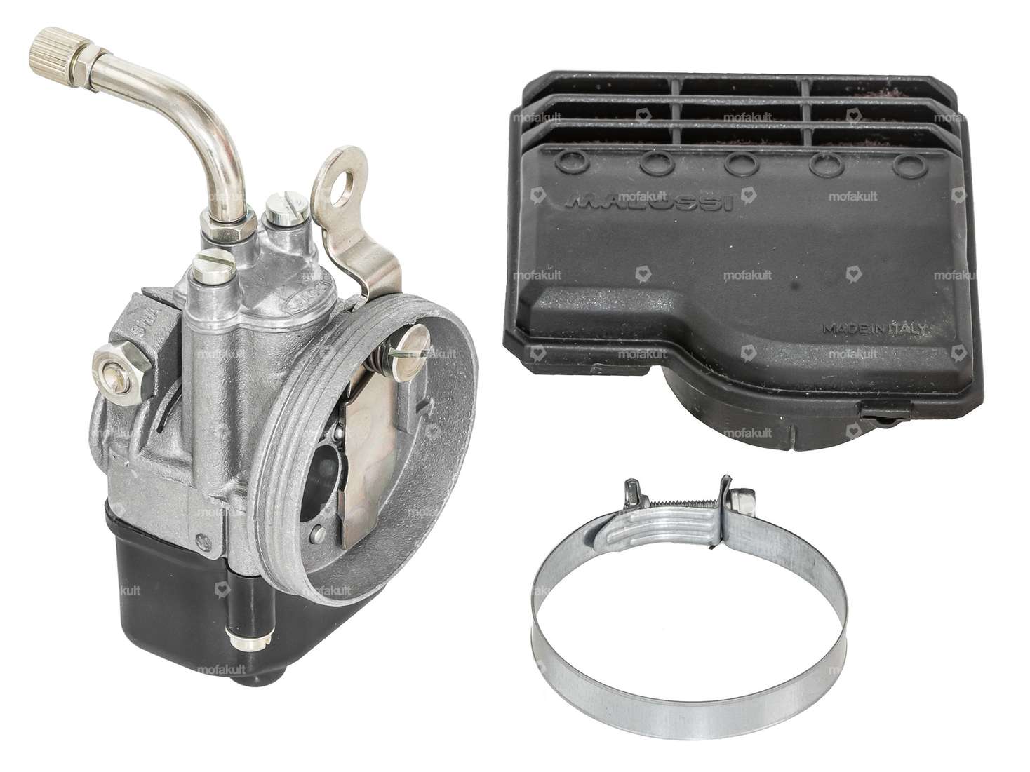 Dell'Orto 13/13 SHA carburetor & racing air filter set | Piaggio Ciao PX, C24 Carousel Image 1