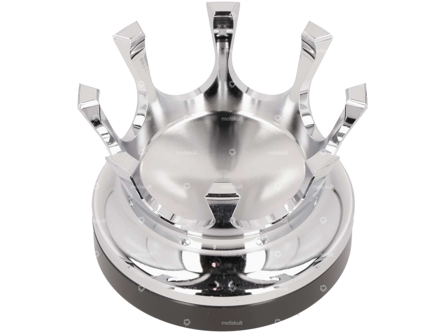 66HEROES Tank cap chrome 40 mm bayonet "Crown" Carousel Image 1