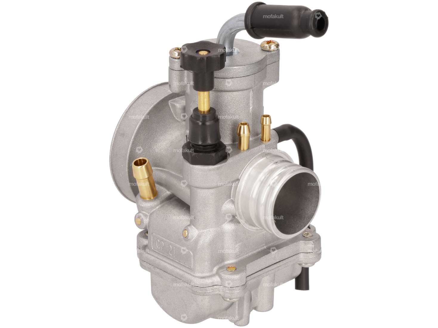 Polini CP 21 mm carburetor & air filter (hand choke) | Piaggio Ciao, SI, Bravo, Boxer Carousel Image 2