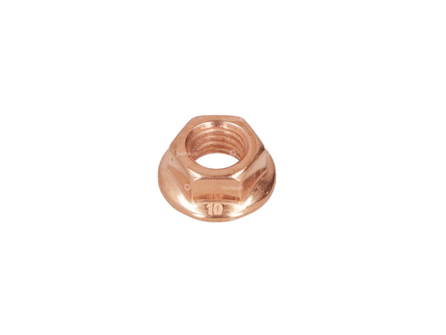 Collar nut M7 without serration Copper (10 strength) Carousel Image 1