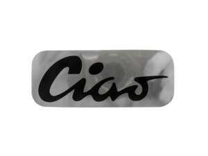 swiing® revival Tank Decal “Ciao” Black / Chrome 70 x 28 mm | Piaggio Ciao P / C9 swiing® revival Tank Decal “Ciao” Black / Chrome 70 x 28 mm | Piaggio Ciao P / C9