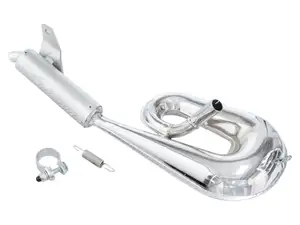 Simonini Exhaust Pipe, Ø 22 mm, Chrome | Piaggio Ciao Simonini Exhaust Pipe, Ø 22 mm, Chrome | Piaggio Ciao