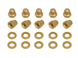 66HEROES M6 cap nut & washer set brass (10 pcs.) 66HEROES M6 cap nut & washer set brass (10 pcs.)