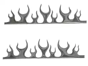 Flame gel adhesive set chrome Flame gel adhesive set chrome