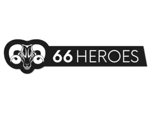 Sticker "66HEROES" 83 x 20 mm black Sticker "66HEROES" 83 x 20 mm black