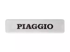 Tank sticker "PIAGGIO" 3D silicone 115 x 27 mm original | Piaggio Ciao, SI, Bravo Tank sticker "PIAGGIO" 3D silicone 115 x 27 mm original | Piaggio Ciao, SI, Bravo