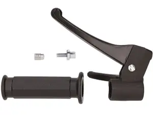 Domino brake lever set polygon black original | Piaggio Ciao PX, SI, Bravo Domino brake lever set polygon black original | Piaggio Ciao PX, SI, Bravo