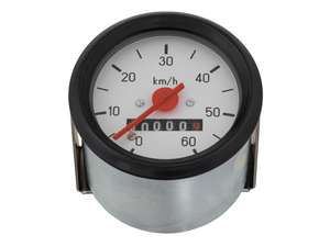 Speedometer 60 km/h Ø 60 mm (white dial) Speedometer 60 km/h Ø 60 mm (white dial)
