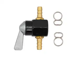 Petcock straight intermediate piece black Petcock straight intermediate piece black