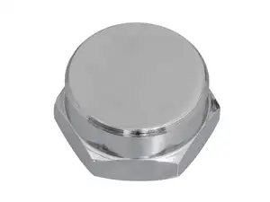 Fork steerer nut M26x1 closed small fork plate chrome Fork steerer nut M26x1 closed small fork plate chrome