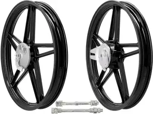 Wheel set 17" cast black (5 spokes) | Peugeot 103 Wheel set 17" cast black (5 spokes) | Peugeot 103