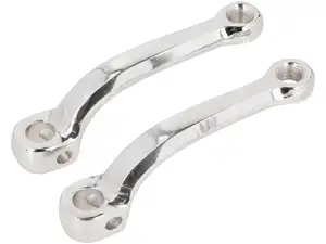 GPO pedal cranks chrome 153 mm strong cranked GPO pedal cranks chrome 153 mm strong cranked