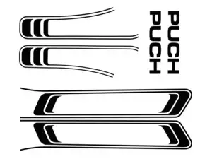 Adhesive kit tank & frame black PVC carrier film | Puch Maxi S Adhesive kit tank & frame black PVC carrier film | Puch Maxi S