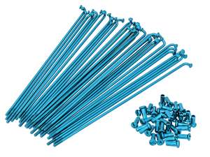 GPO 19" spoke set incl. nipple (2.9 x 212 mm) blue GPO 19" spoke set incl. nipple (2.9 x 212 mm) blue