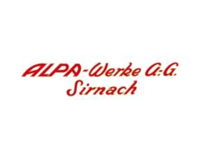 Sticker "ALPA-Werke A:G. Sirnach" 75 x 18 mm Sticker "ALPA-Werke A:G. Sirnach" 75 x 18 mm
