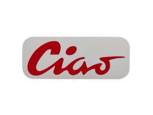 swiing® revival Tank Decal "Ciao" Red 70 x 28 mm | Piaggio Ciao P / C9 swiing® revival Tank Decal "Ciao" Red 70 x 28 mm | Piaggio Ciao P / C9