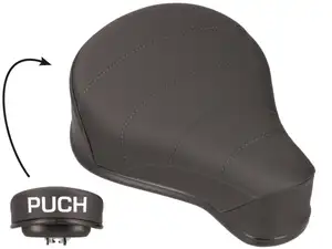 Suspension saddle "PUCH" low with toolbox black (1A quality) Suspension saddle "PUCH" low with toolbox black (1A quality)