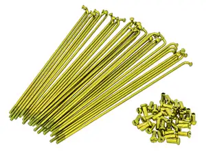 GPO 19" spoke set incl. nipple (2.9 x 212 mm) gold GPO 19" spoke set incl. nipple (2.9 x 212 mm) gold