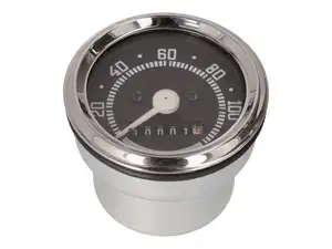 Speedometer 120 km/h Ø 60 black / chrome Speedometer 120 km/h Ø 60 black / chrome