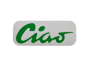 Tank sticker "Ciao" green 70 x 28 mm | Piaggio Ciao P, C9 Tank sticker "Ciao" green 70 x 28 mm | Piaggio Ciao P, C9