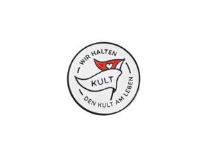 mk-Merch pin "We keep the cult alive" Ø 20 mm mk-Merch pin "We keep the cult alive" Ø 20 mm