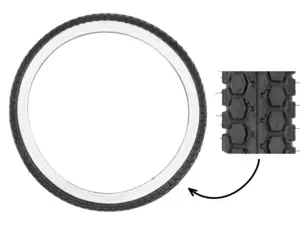 Continental 2.75 x 17" tires KKS 10 Allround Whitewall Continental 2.75 x 17" tires KKS 10 Allround Whitewall