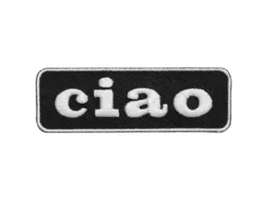 mk-Merch patch "Piaggio Ciao" 75 x 25 mm mk-Merch patch "Piaggio Ciao" 75 x 25 mm