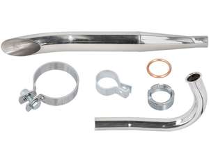 Exhaust set Sidepipe Ø 32 / 60 mm chrome | Sachs 50/2 Exhaust set Sidepipe Ø 32 / 60 mm chrome | Sachs 50/2