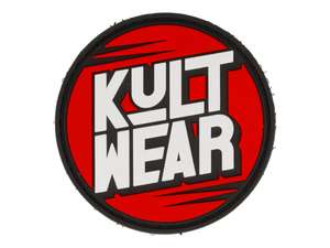mk-Merch Velcro patch "KULTWEAR" rubber Ø 63 mm mk-Merch Velcro patch "KULTWEAR" rubber Ø 63 mm